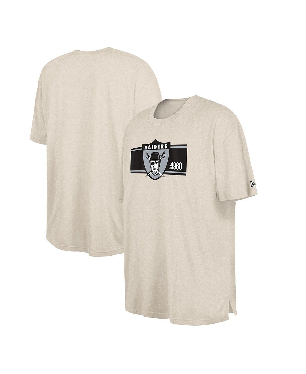 Мужская футболка New Era Cream Oakland Raiders Third Down