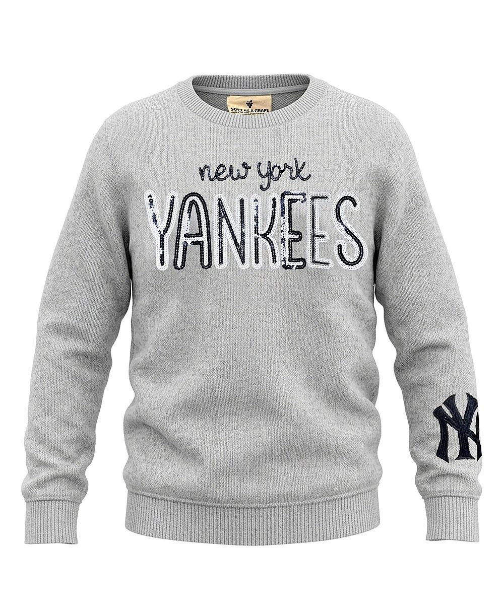 Женский флисовый свитшот Soft As A Grape New York Yankees Nantucket Sequin