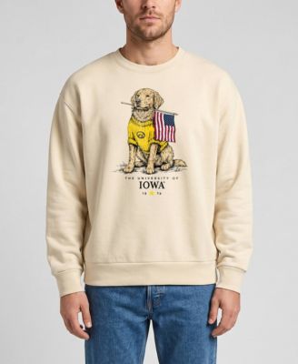 Uscape Apparel Men's and Women's Cream Iowa Hawkeyes Americana Good Boy Ribbed Premium Sweatshirt