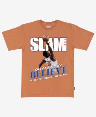 Slam Men's and Women's OG Anunoby Orange New York Knicks Cover Player Graphic T-Shirt