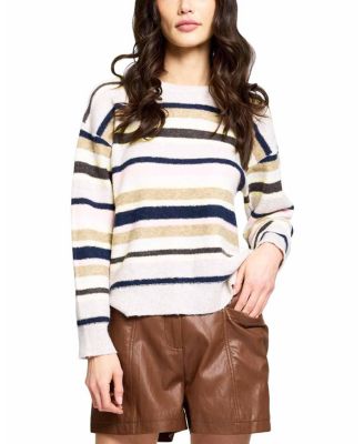 Женский джемпер с круглым вырезом Central Park West Birch Striped