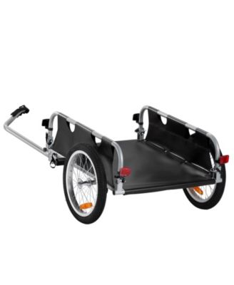 Mountaintop Bike Cargo Trailer, 100 lbs Load, Wheels, Quick Release Hitch, Reflectors, Fits Bikes, Heavy-Duty Foldable Cart