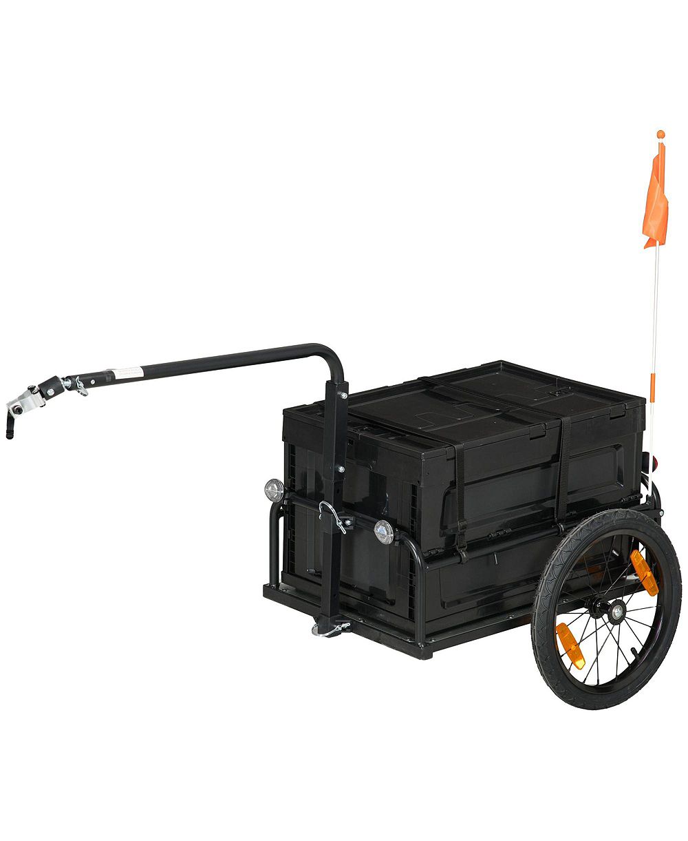 Mountaintop Trailer for Bike, Bicycle Cargo Trailer с Removable Storage Box, Galvanized Bottom