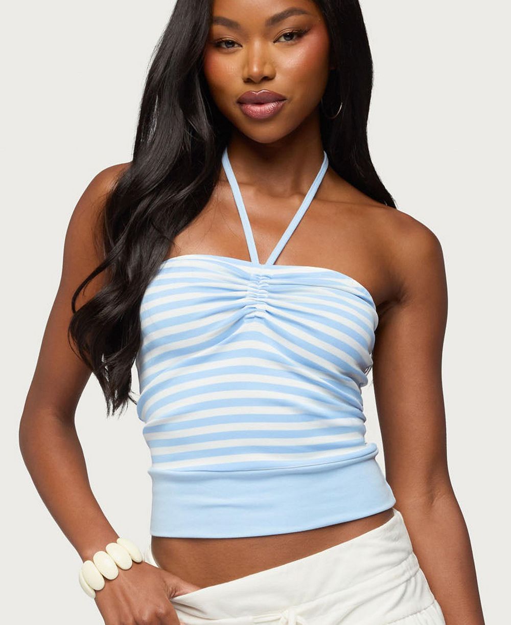Женский топ Edikted Sleeveless Striped Halter