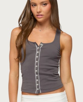 Edikted Women's Scoop-Neck Ribbed Tank Top