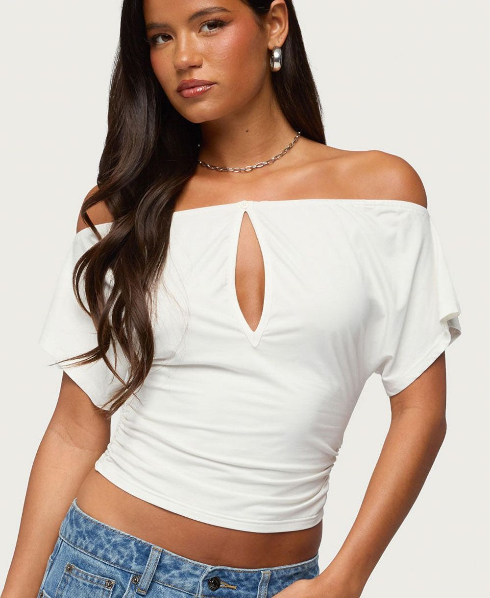 Edikted Женский топ Hecate Off-the-Shoulder Keyhole