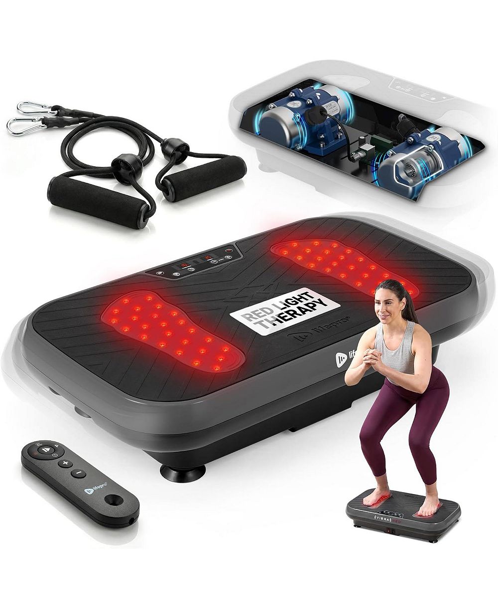 Виброплатформа Lifepro Exercise Machine с терапией светом и эспандерами