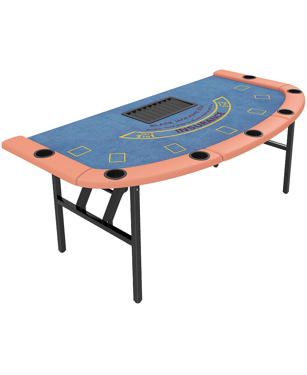 Soozier 72" Foldable Poker Table, 8-Player jack Table