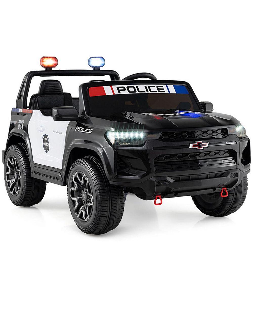 Детская игрушечная полицейская машина HONGGE 24V с 4WD и пультом управления, для детей 3-8 лет
