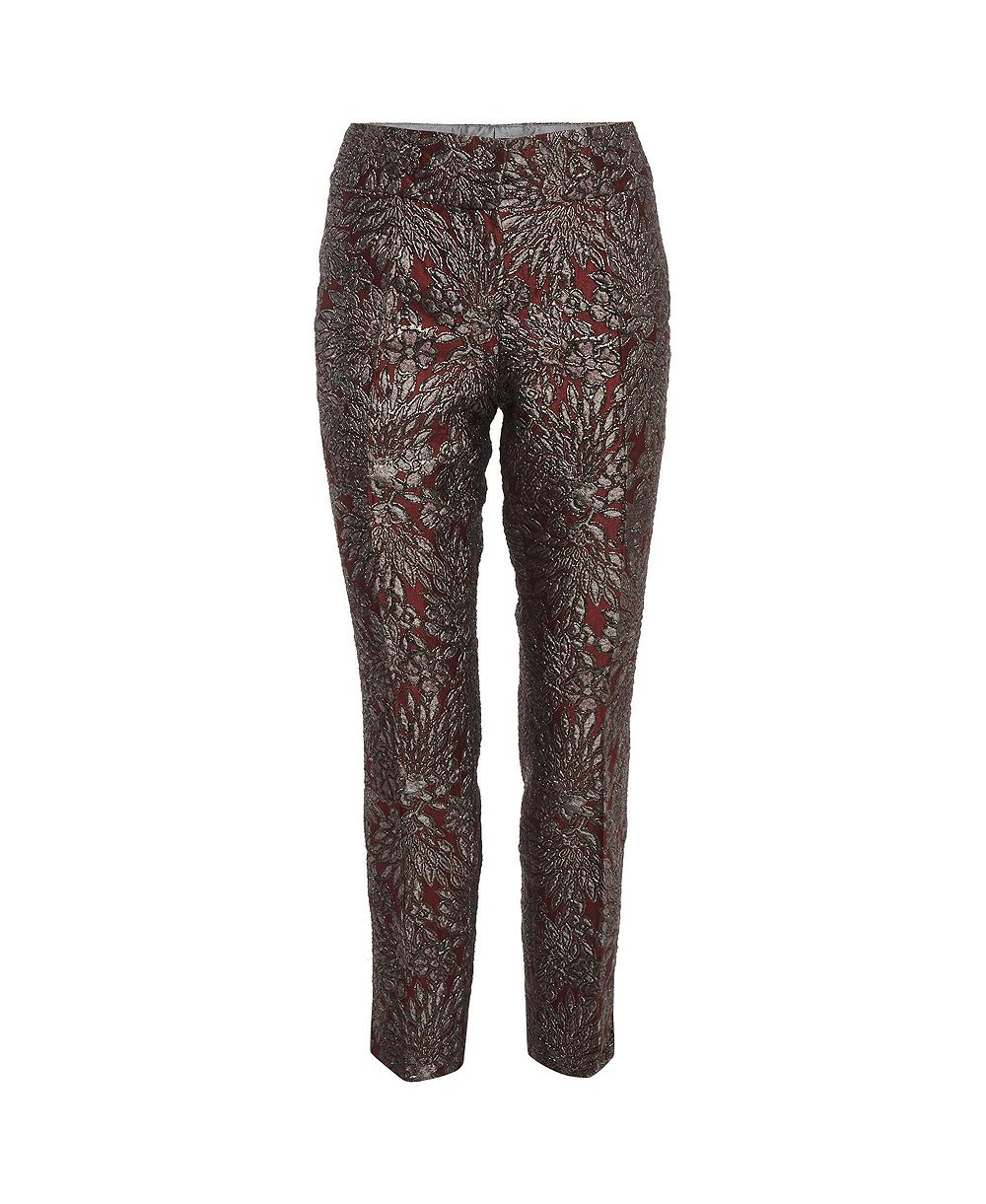 Pre-Owned женские прямые брюки с высокой посадкой в цветочек от Dolce & Gabbana
