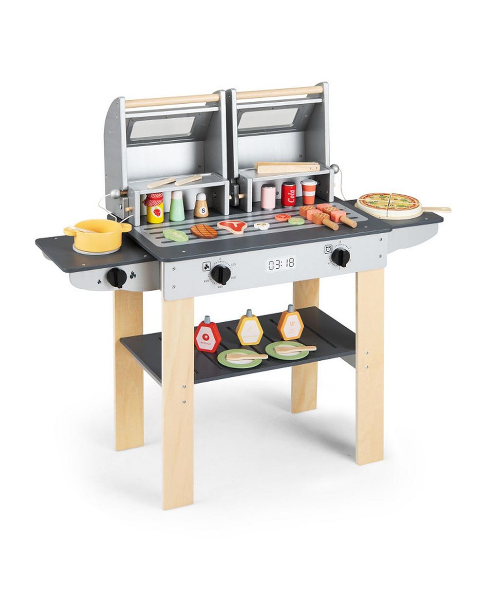 Детский игровой набор SUGIFT Wooden Barbecue Grill с инструментами и едой