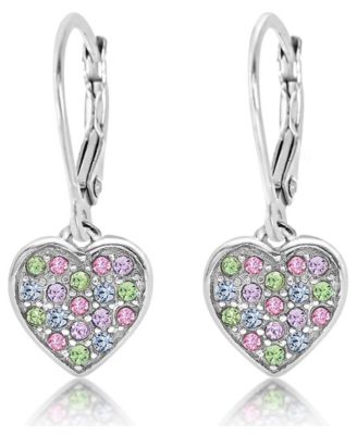 Chanteur Kids Heart Hypoallergenic Earrings for Girls with Sterling Silver Leverbacks