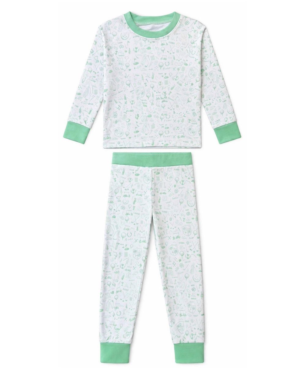 Bits & Bows Toddler Bits and Bows Unisex Golf Print 2-Piece Cozy Lounge Set