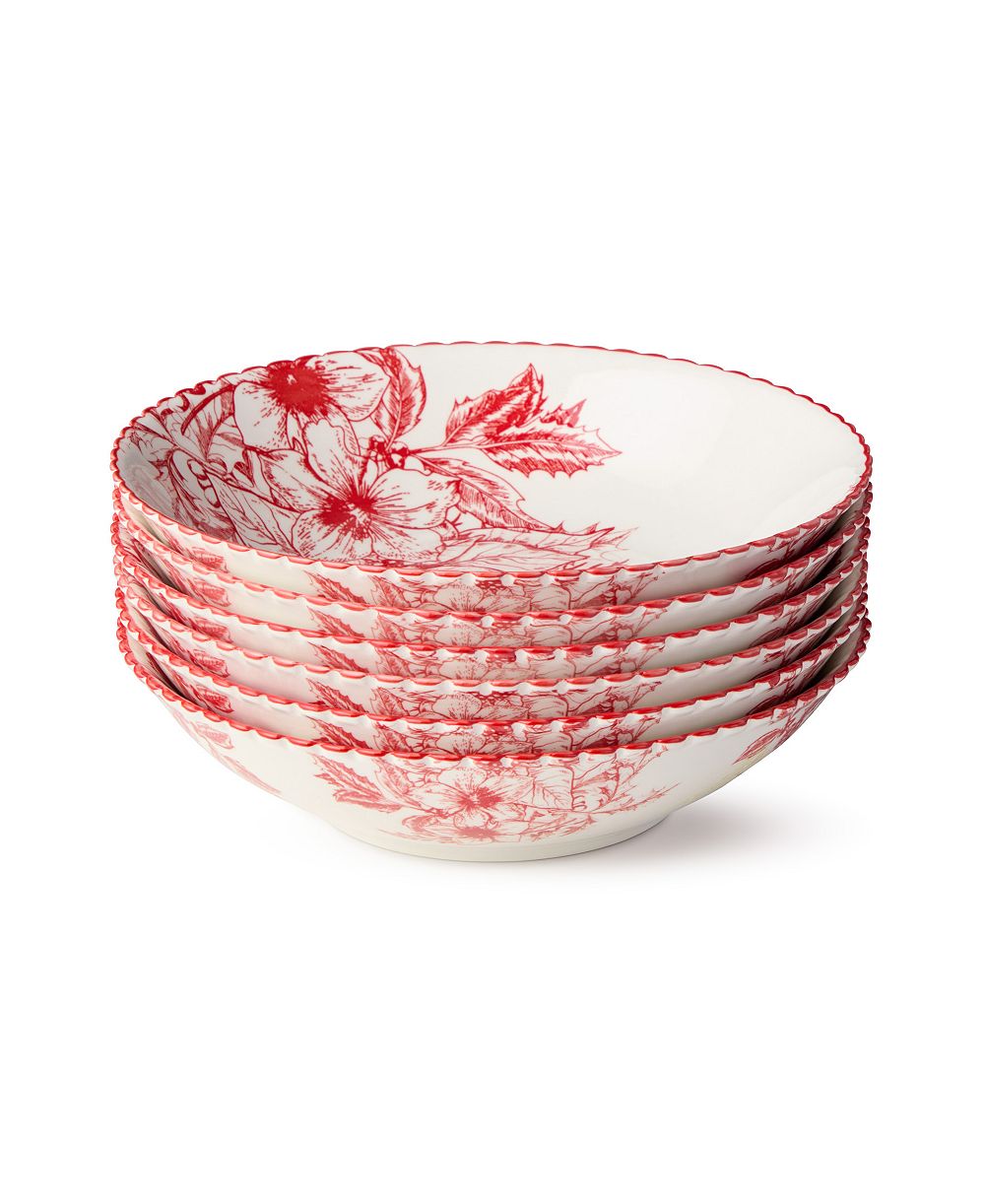 Суповые тарелки Certified International Crimson Noel, 6 шт