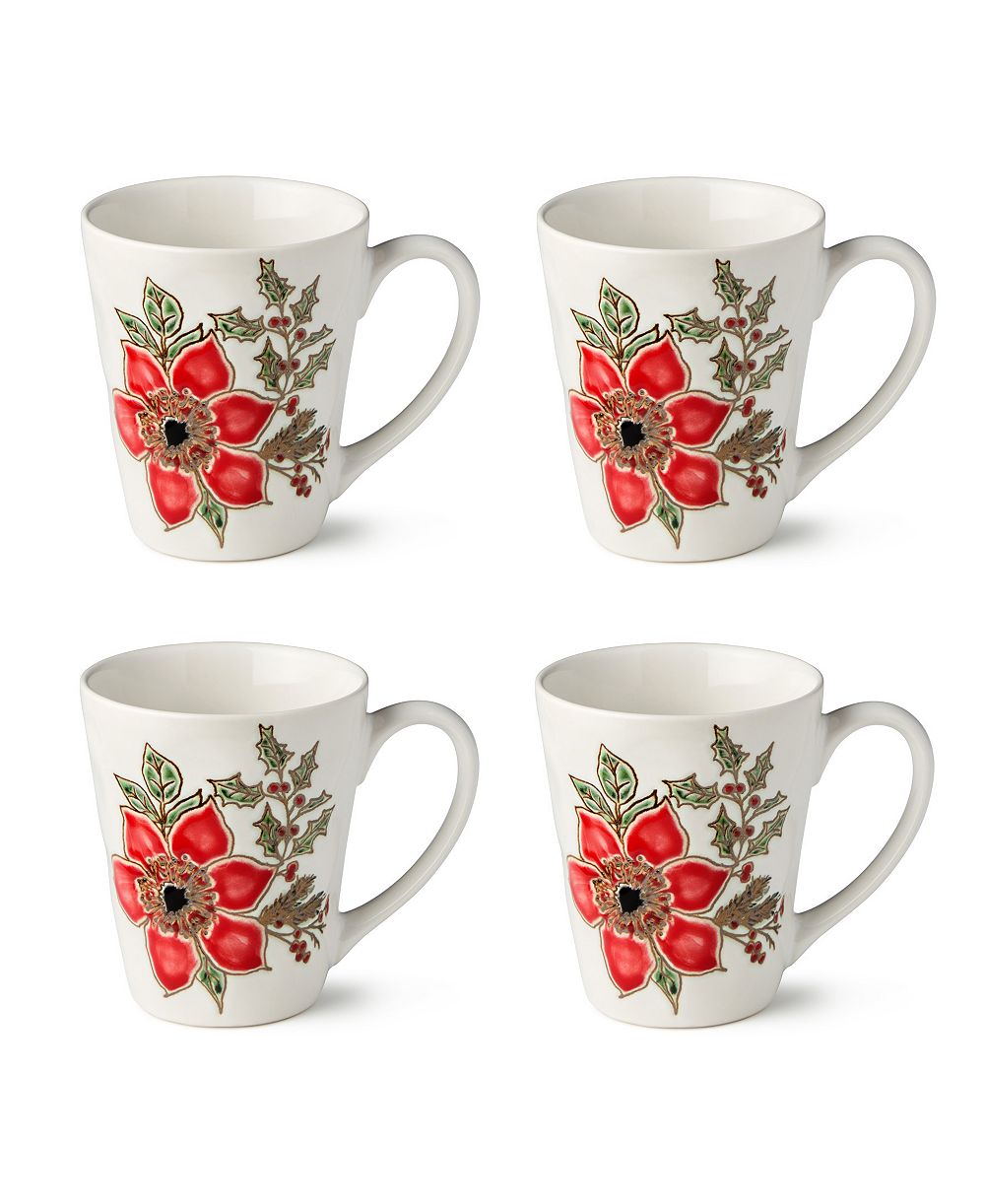 Набор кружек Certified International Festive Blooms, 4 шт