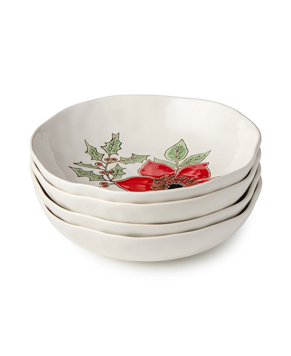 Миски для ужина Certified International Festive Blooms, набор из 4 шт.