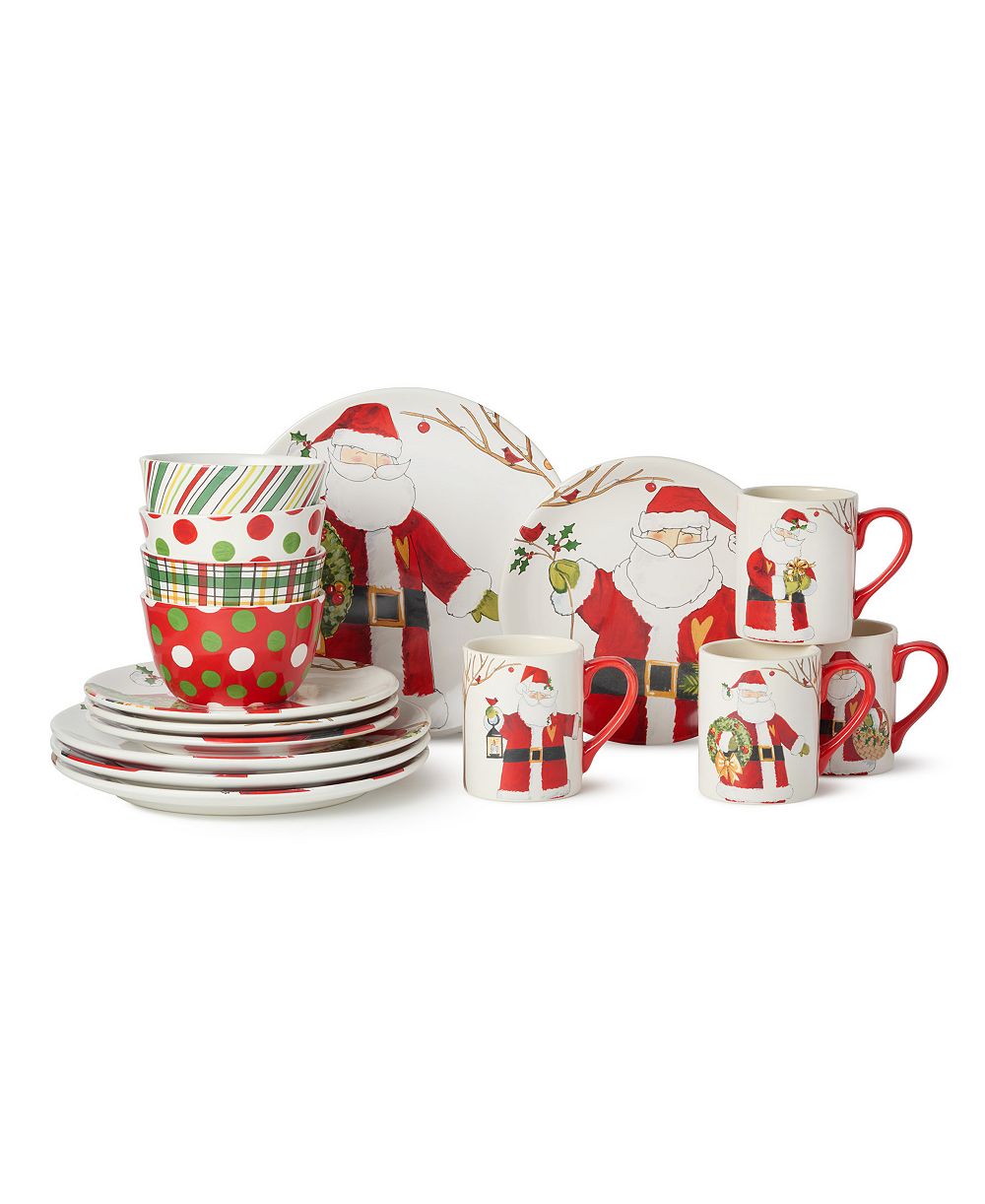 Набор столовой Certified International Santa Delight на 16 предметов, на 4 персоны