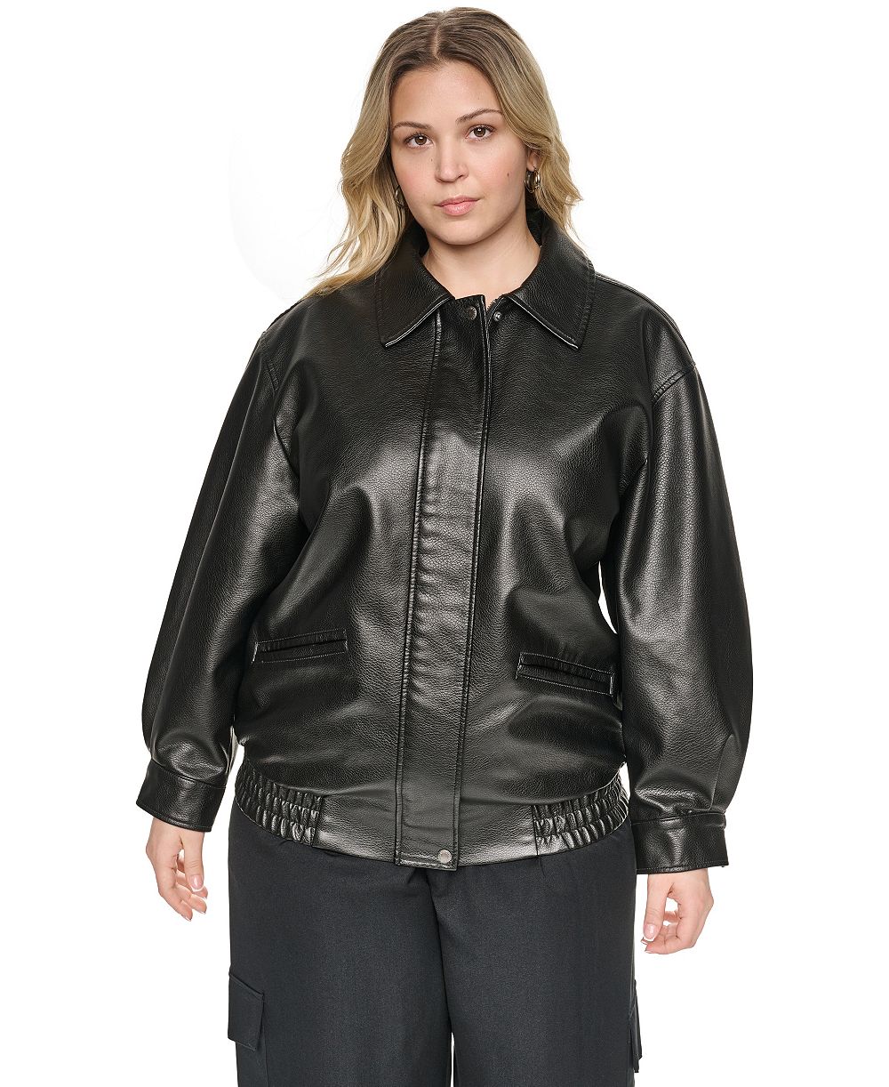 Levi's Plus Size Relaxed-Fit Faux Leather Bomber Jacket
