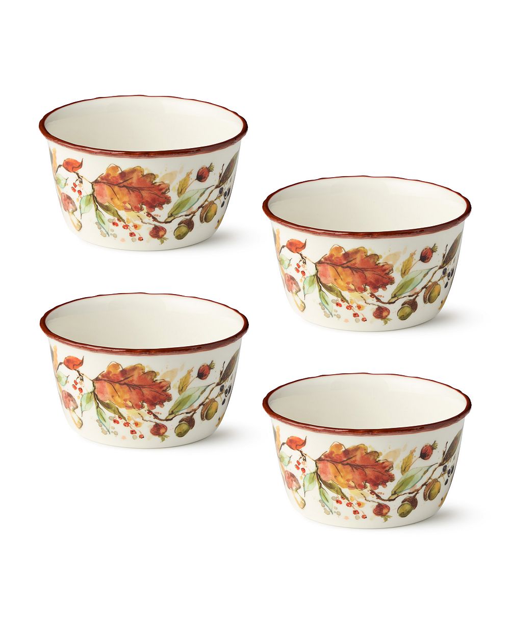 Набор суповых тарелок Certified International Autumn Meadows Ice Cream Bowls, Set of 4