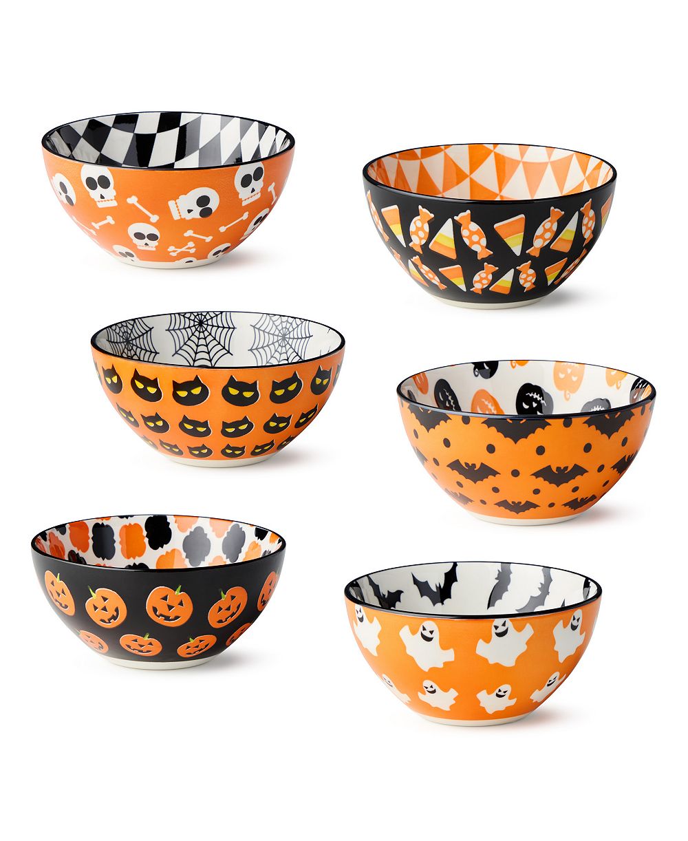 Набор мисок Certified International Halloween Pad Print, 6 шт