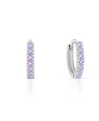 Tiny Blessings Серьги-кольца Timeless Pave Lavender из стерлингового серебра