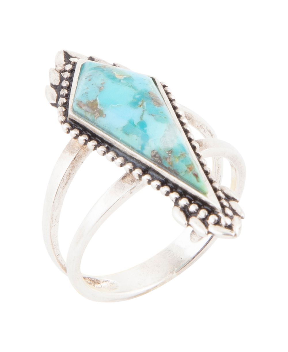 Кольцо Barse Anemone Blue Turquoise and Silver Statement