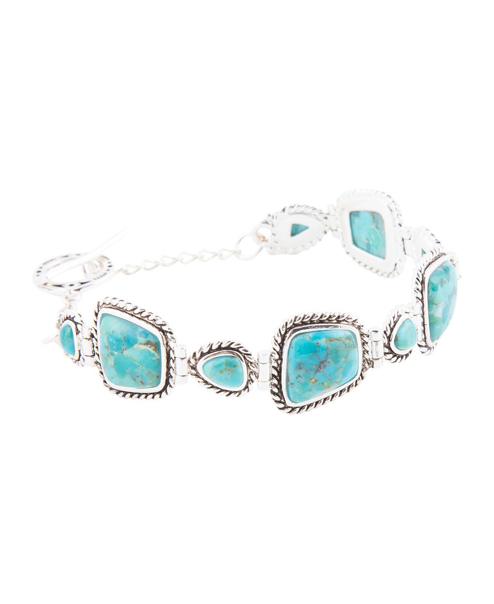 Браслет Barse Sedona Blue Turquoise and Silver Toggle