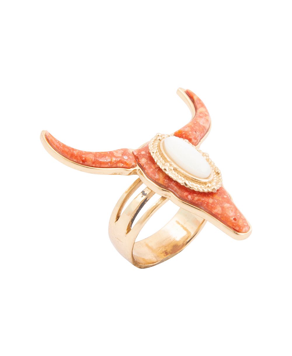Металлическое кольцо Barse Longhorn Orange Sponge Coral