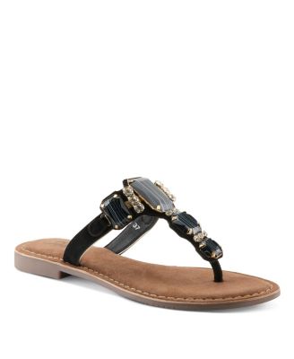 Azura Women’s Agates Jeweled Sandal with Soft Footbed for All-day Ease
