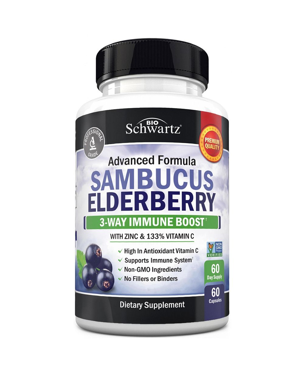 BioSchwartz капсулы из бузины с витамином C и цинком, 60 капсул