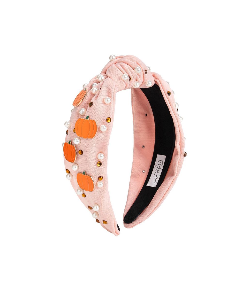 Повязка на голову Sweet Wink Pumpkin Pearl Gemstone для девочек