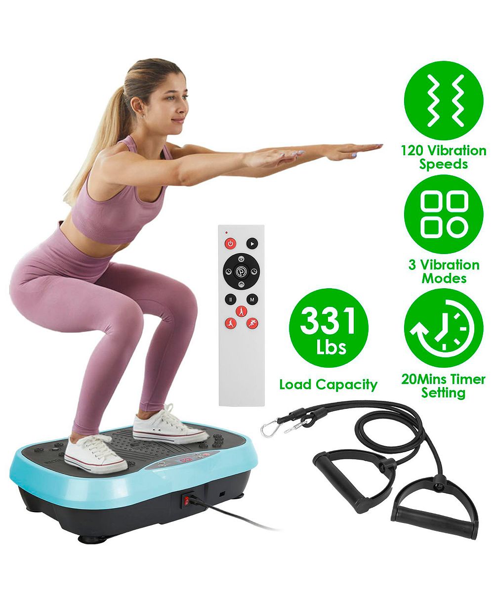 SEVORLEY Vibration Exercise Machine with Remote, 120 Levels, 3 Modes and Resistance Bands