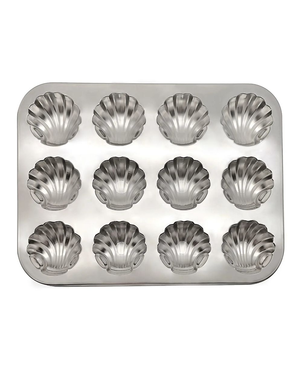 Fox Run Stainless Steel 10.5" Scallop Shell Madeleine Pan