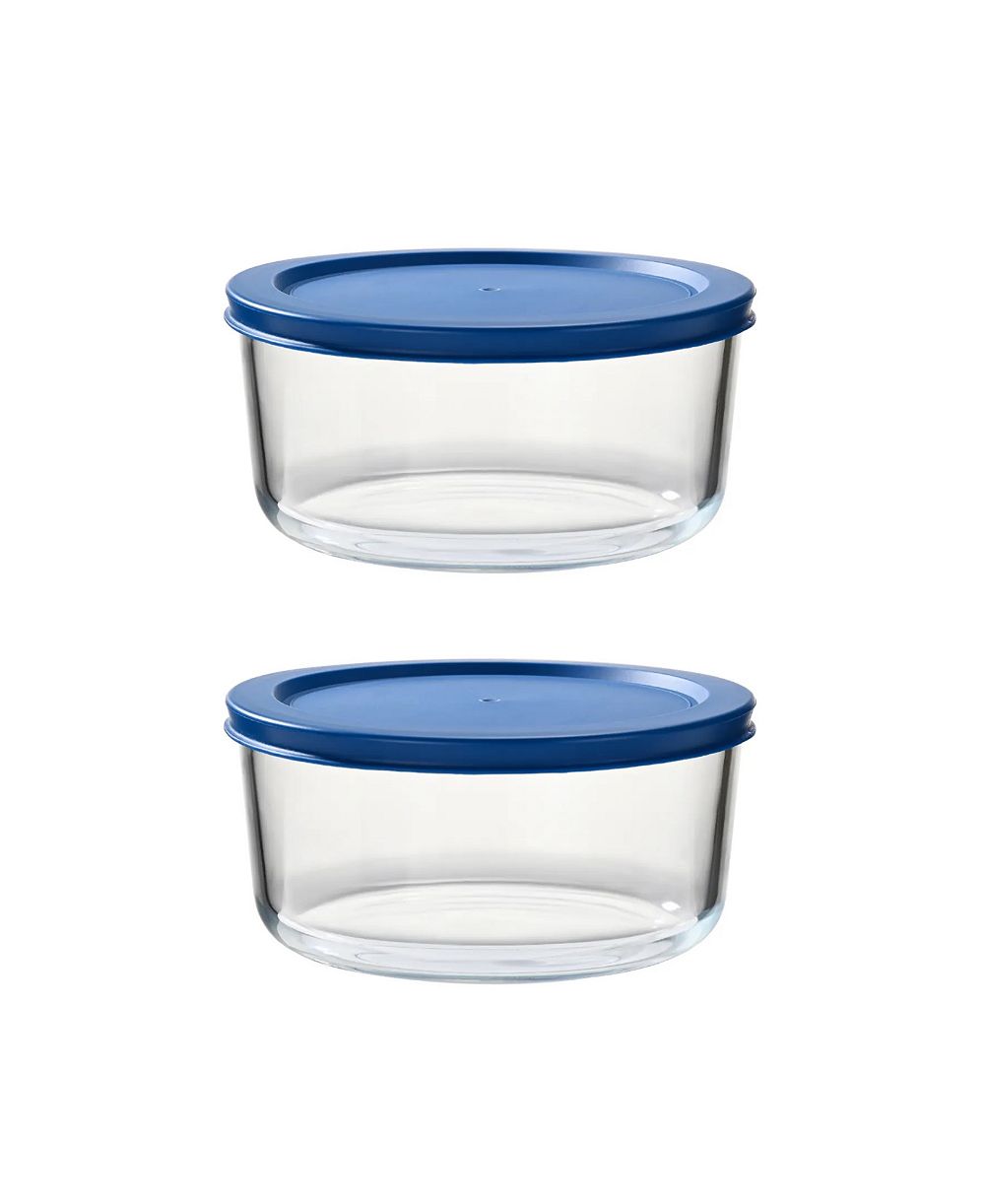 Fox Run 1-Quart Yogurt Glass Bowls with Lids