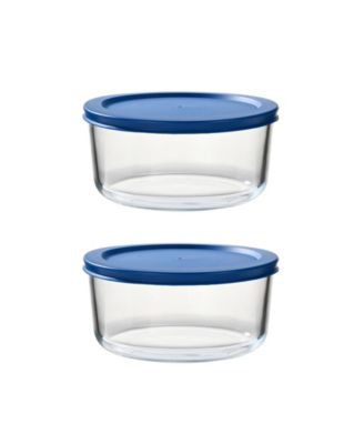Fox Run 1-Quart Yogurt Glass Bowls with Lids