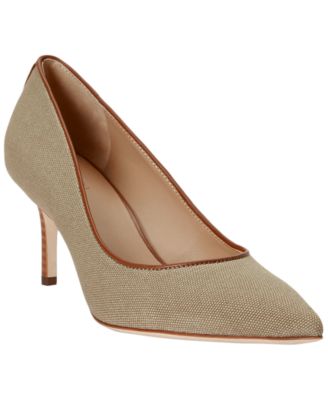 Lauren Ralph Lauren Women's Lanette Washed Canvas Slip-On Pumps