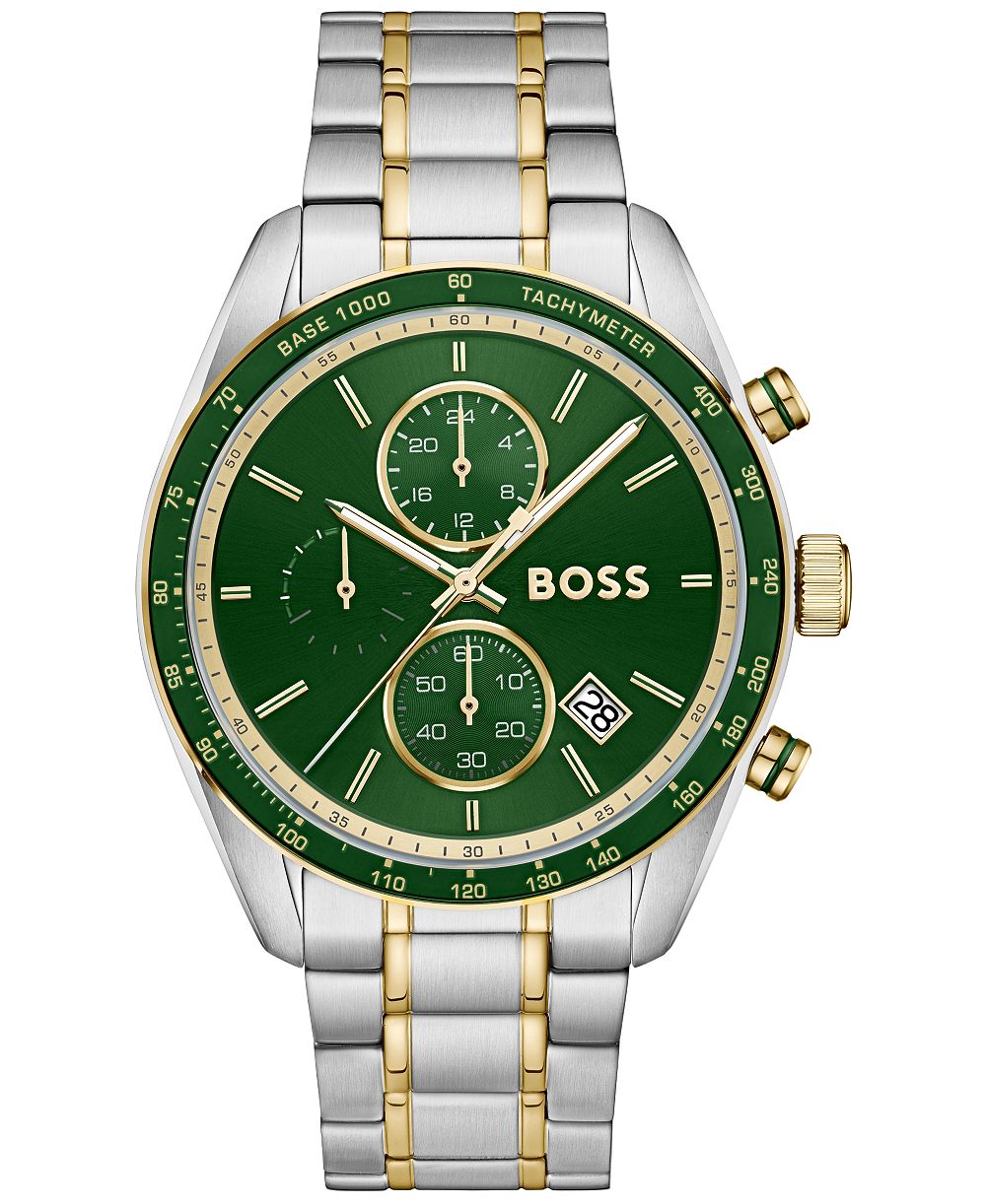 Hugo Boss Men's Grand Prix Quartz Chrono Two-Tone Stainless Steel Watch 44.50mm