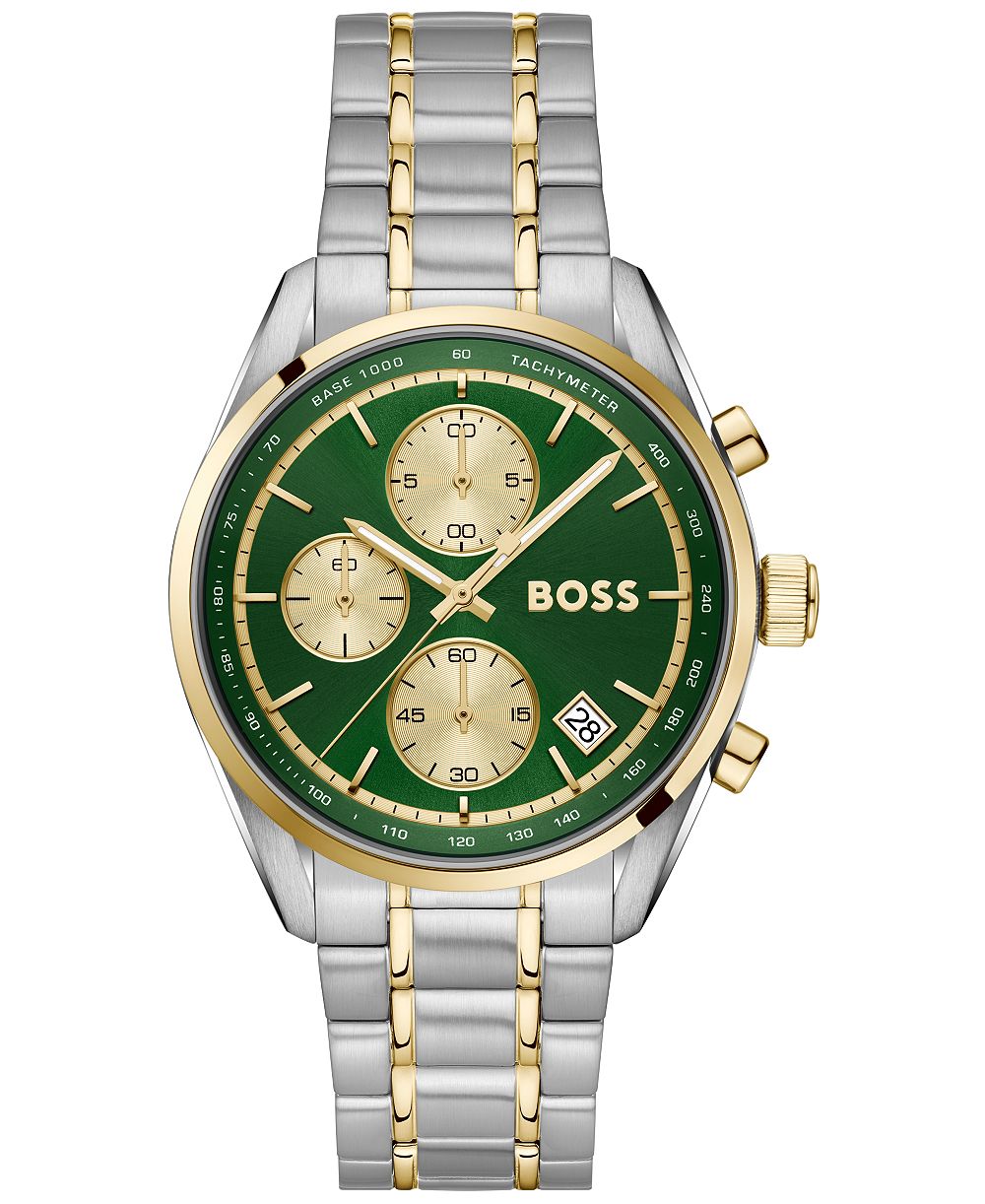 Hugo Boss Men's Grand Prix Quartz Chrono Two-Tone Stainless Steel Watch 38mm