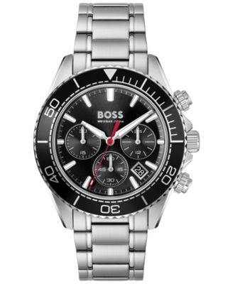 Мужские кварцевые хронографы Hugo Boss Sealiner из нержавеющей стали 44мм