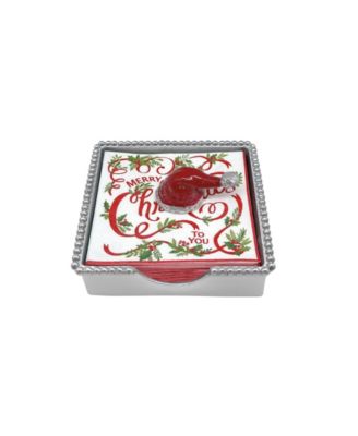 Mariposa Santa Hat Beaded Napkin Box Set