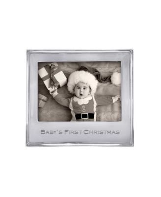 Mariposa Babys First Christmas Signature Statement Photo Frame, 5" x 7"