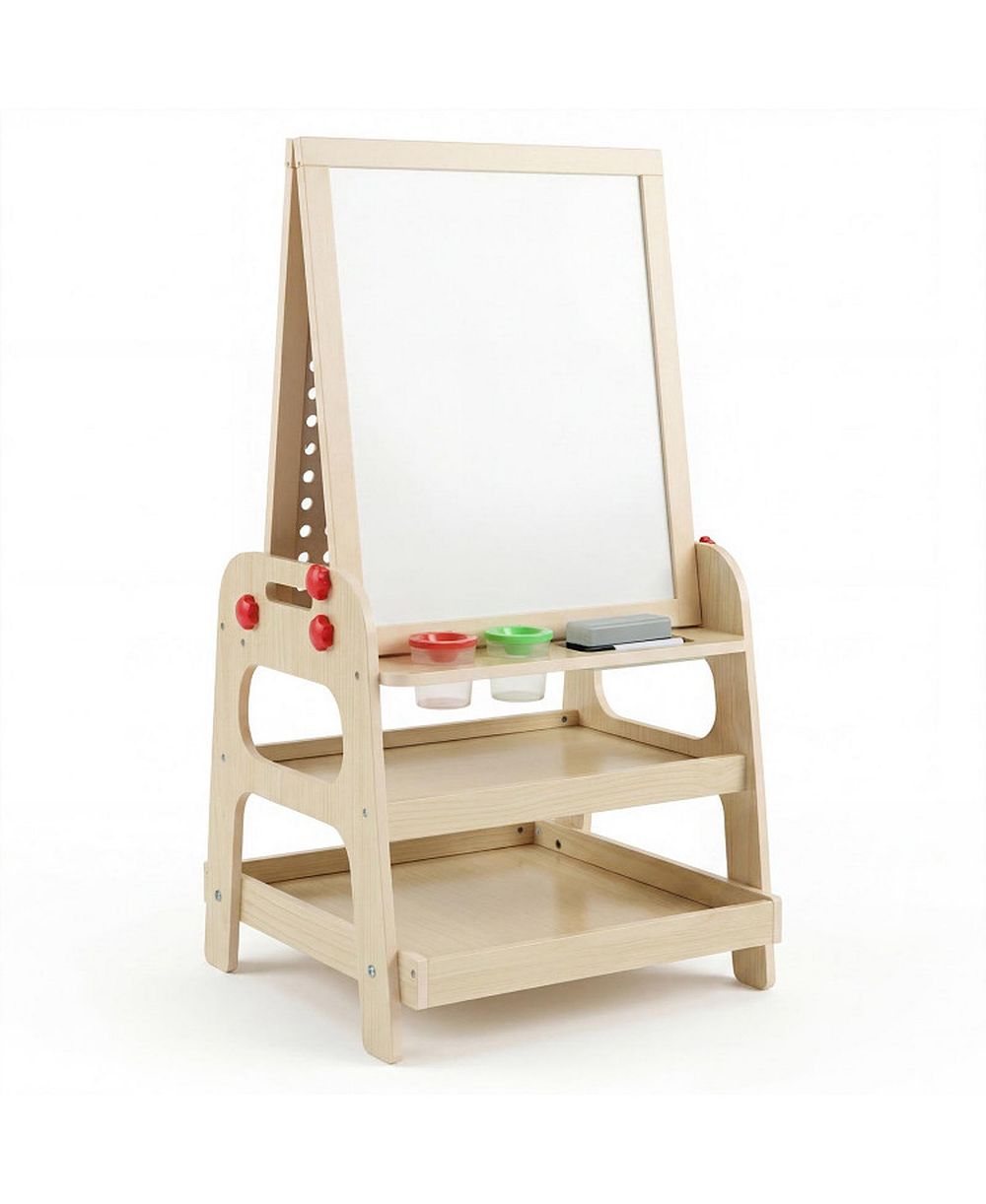 HONGGE Набор 2-in-1 Magnetic Art Easel and Marble Run Building Set Ages 3+