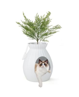 SUGIFT Smart Plant Cat Litter Box with Electronic Odor Removal and Sterilization