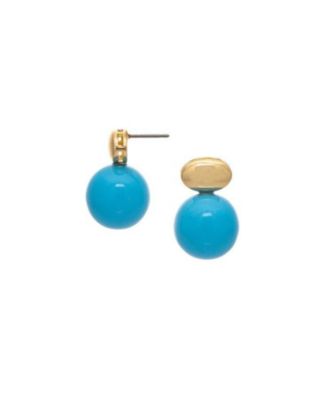Серьги Rivka Friedman 18K Gold Plated Turquoise Bubble Drop