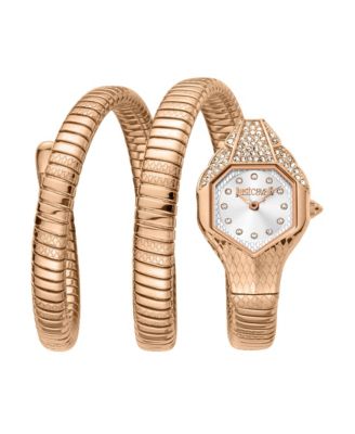 Just Cavalli Women's Glam Chic Quartz IP Rose Stainless Steel Bracelet Watch