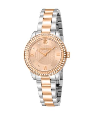 Roberto Cavalli Women's Glam Quartz  Stainless Steel Bracelet Watch