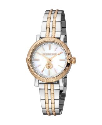 Roberto Cavalli Women's  Core Quartz Two Tone Stainless Steel Bracelet Watch