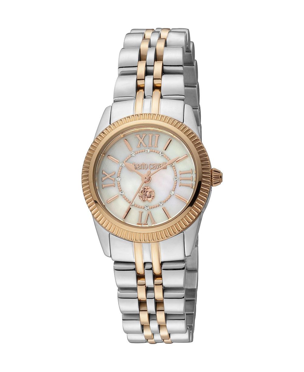 Часы Roberto Cavalli Women's Mini Quartz Two Tone Stainless Steel Bracelet