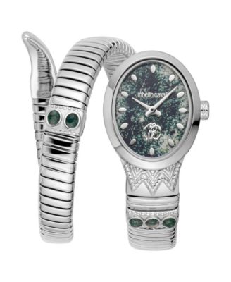 Roberto Cavalli Women's Serpente Ornato Quartz Stainless Steel Bracelet Watch