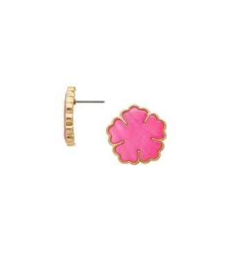 Серьги-гвоздики Rivka Friedman с цветами, позолота 18K